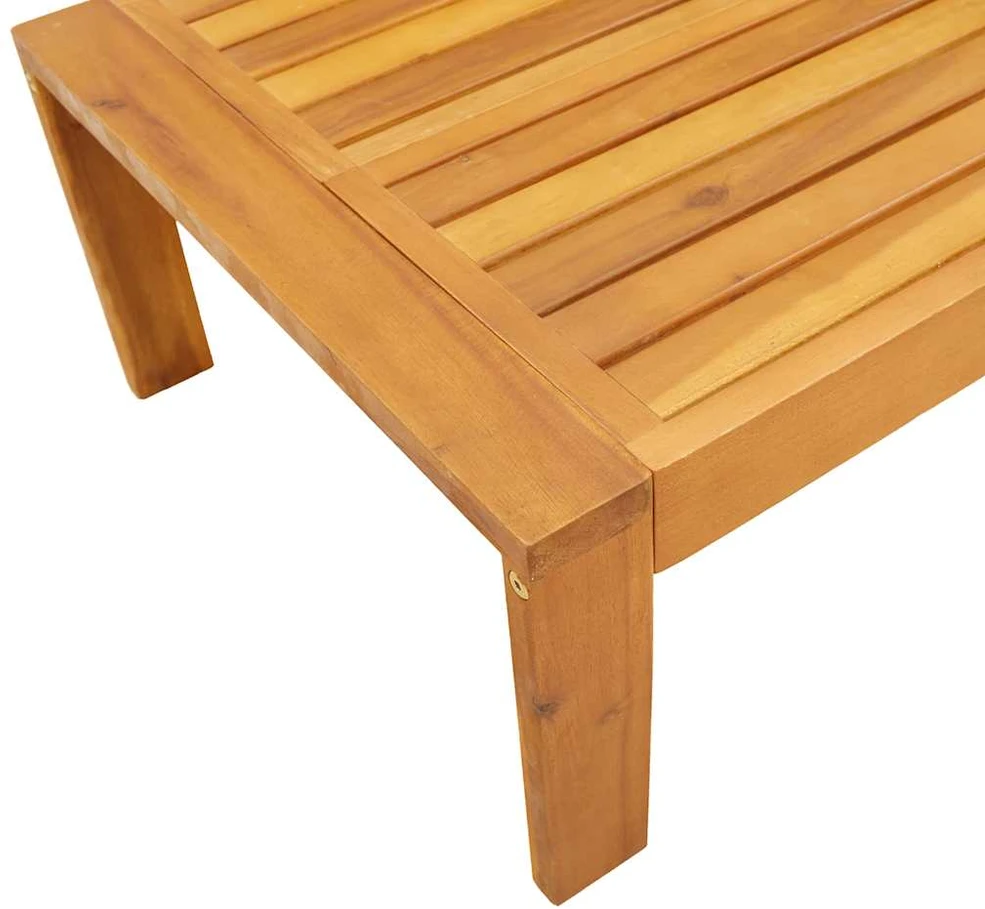 Sodo stalas, 100x50x27cm, akacijos medienos masyvas