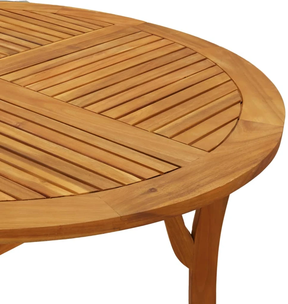 Sodo stalas, 110cm skersmens, akacijos medienos masyvas