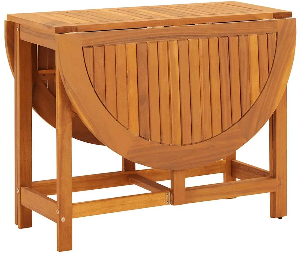 Sodo stalas, 130x90x72cm, akacijos medienos masyvas