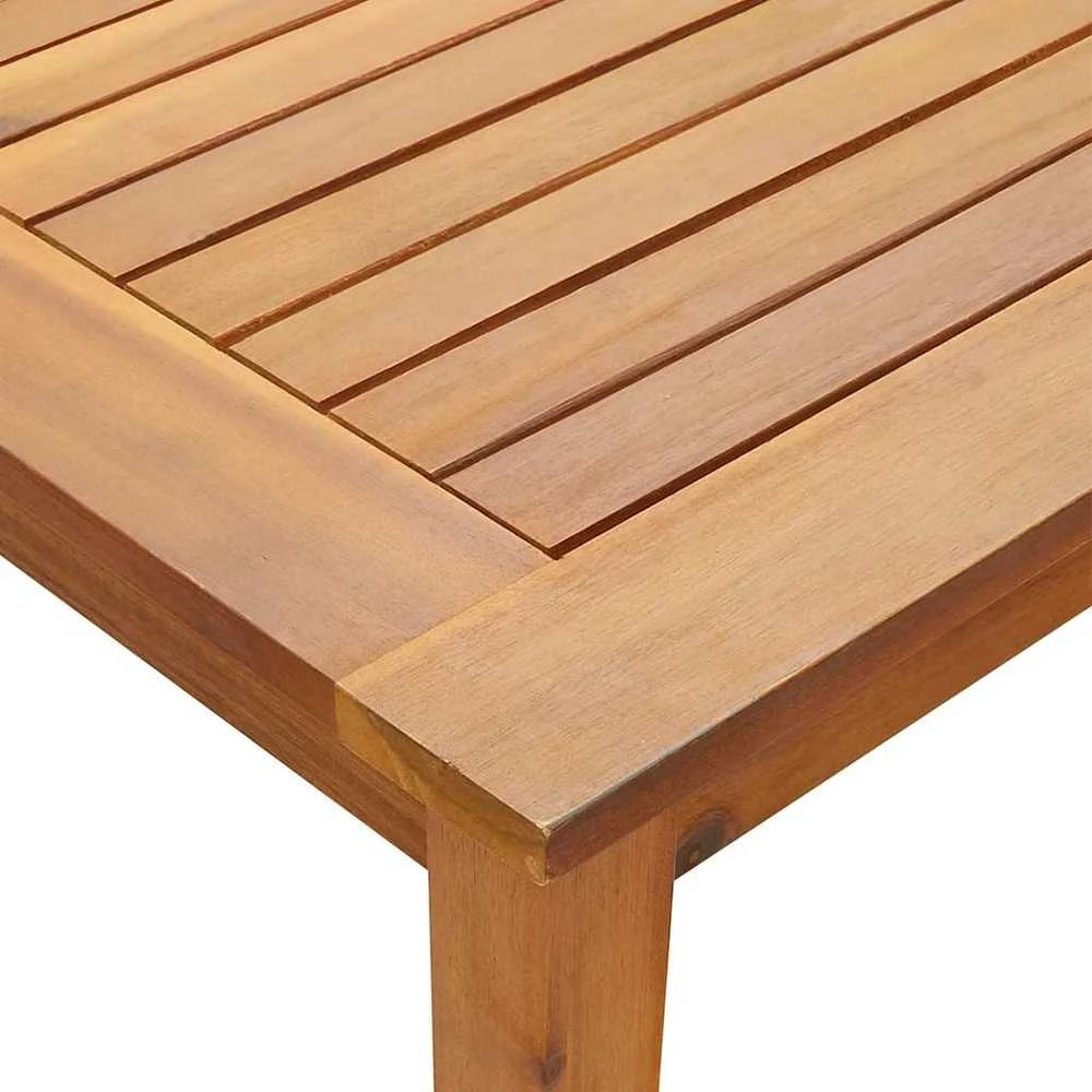 Sodo stalas, 140x80x74cm, akacijos medienos masyvas