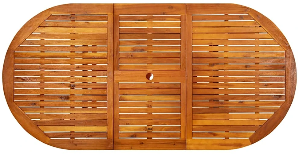 Sodo stalas, 200x100x75 cm, akacijos medienos masyvas