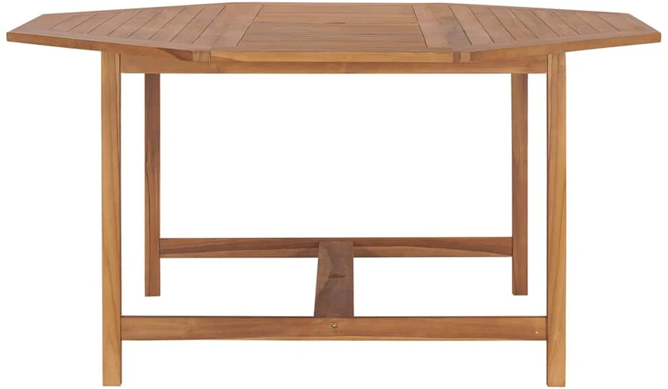 Sodo stalas, 150x150x75cm, tikmedžio medienos masyvas