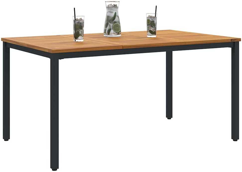 Lauko stalas Natūrali ir juoda 150 x 90 x 75 cm