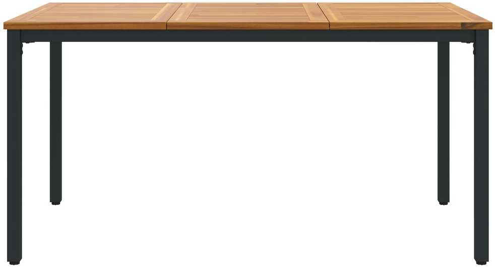 Lauko stalas Natūrali ir juoda 150 x 90 x 75 cm