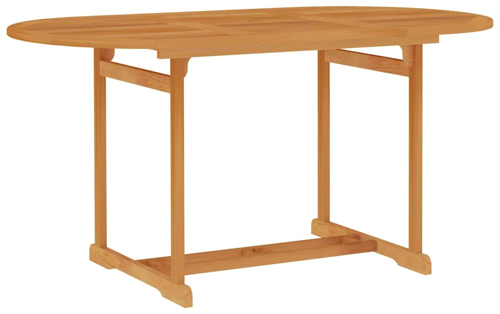 Sodo stalas, 150x90x75cm, tikmedžio medienos masyvas