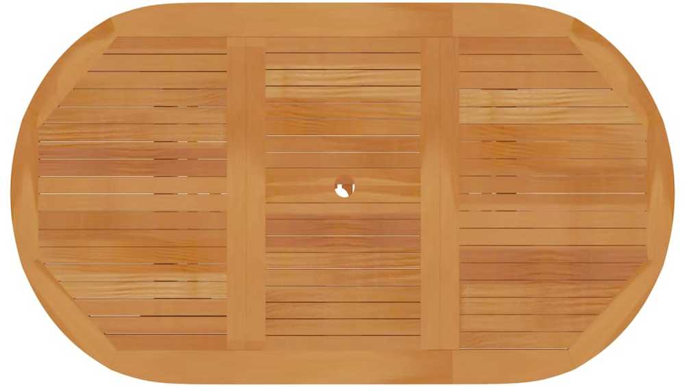Sodo stalas, 150x90x75cm, tikmedžio medienos masyvas
