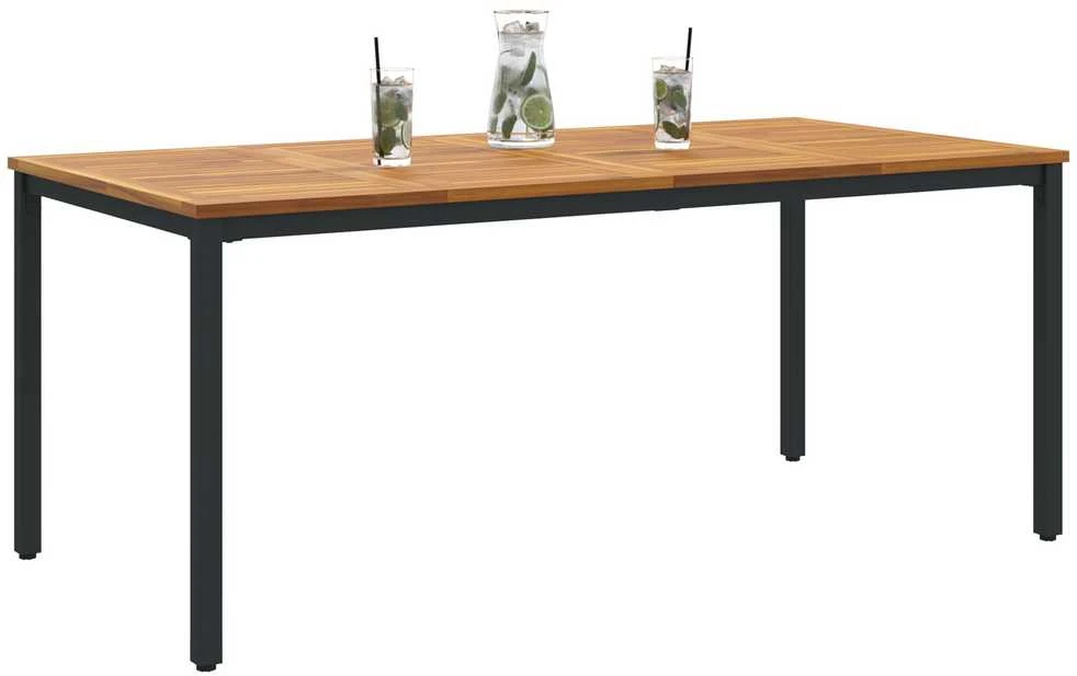 Lauko stalas Natūrali ir juoda 180 x 90 x 75 cm