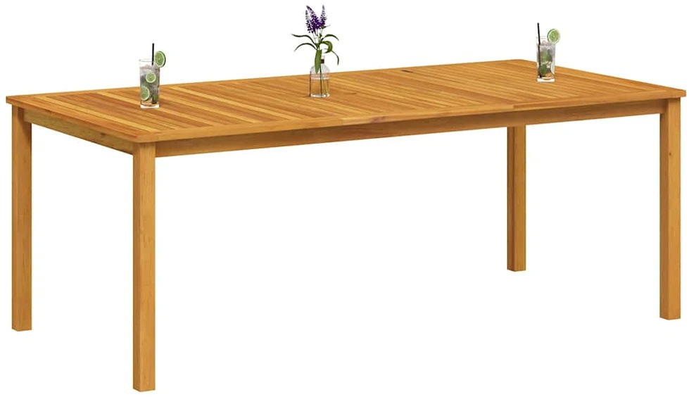 Sodo stalas, 200x100x74cm, akacijos medienos masyvas