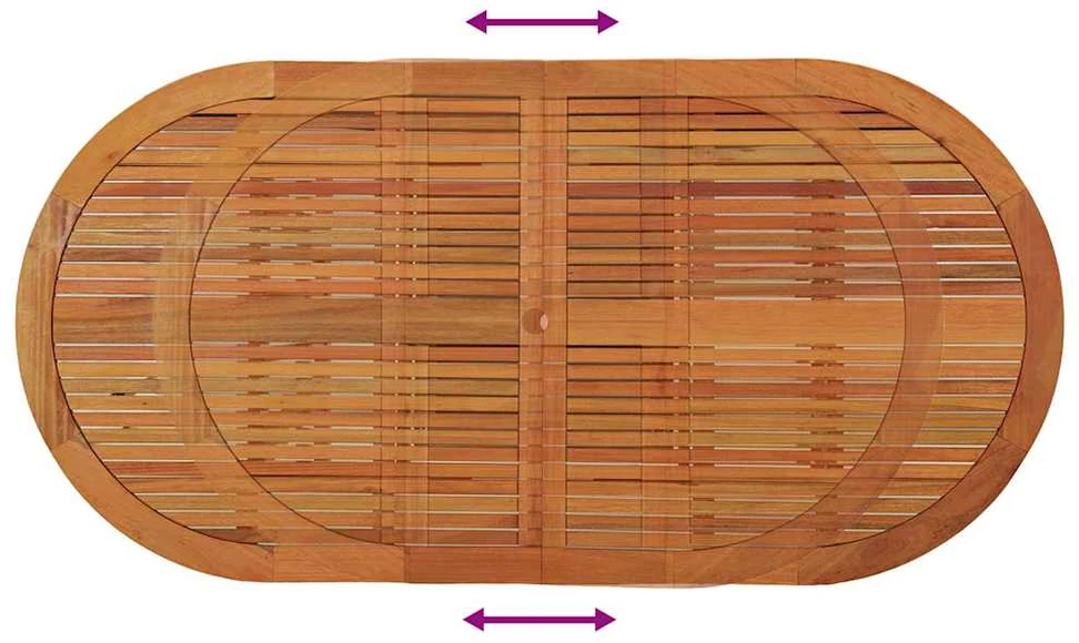 Sodo stalas, 200x100x75cm, eukalipto medienos masyvas