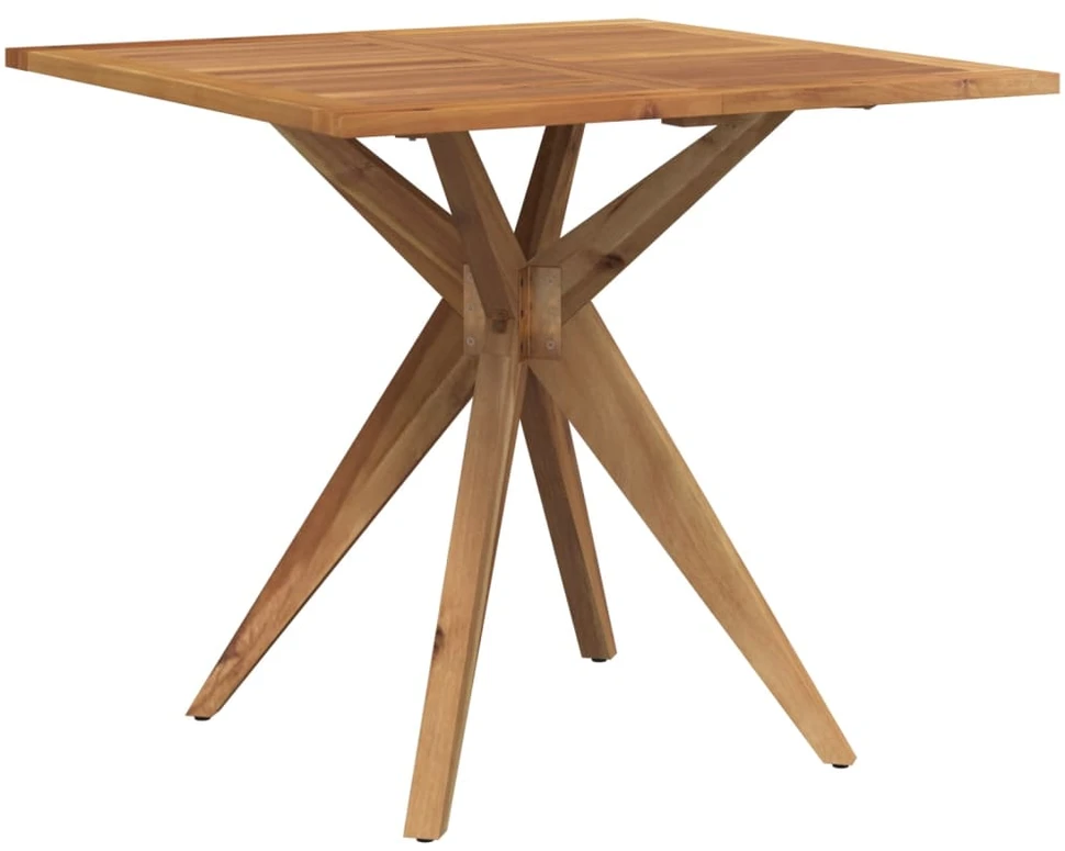 Sodo stalas, 85x85x75cm, akacijos medienos masyvas, kvadratinis