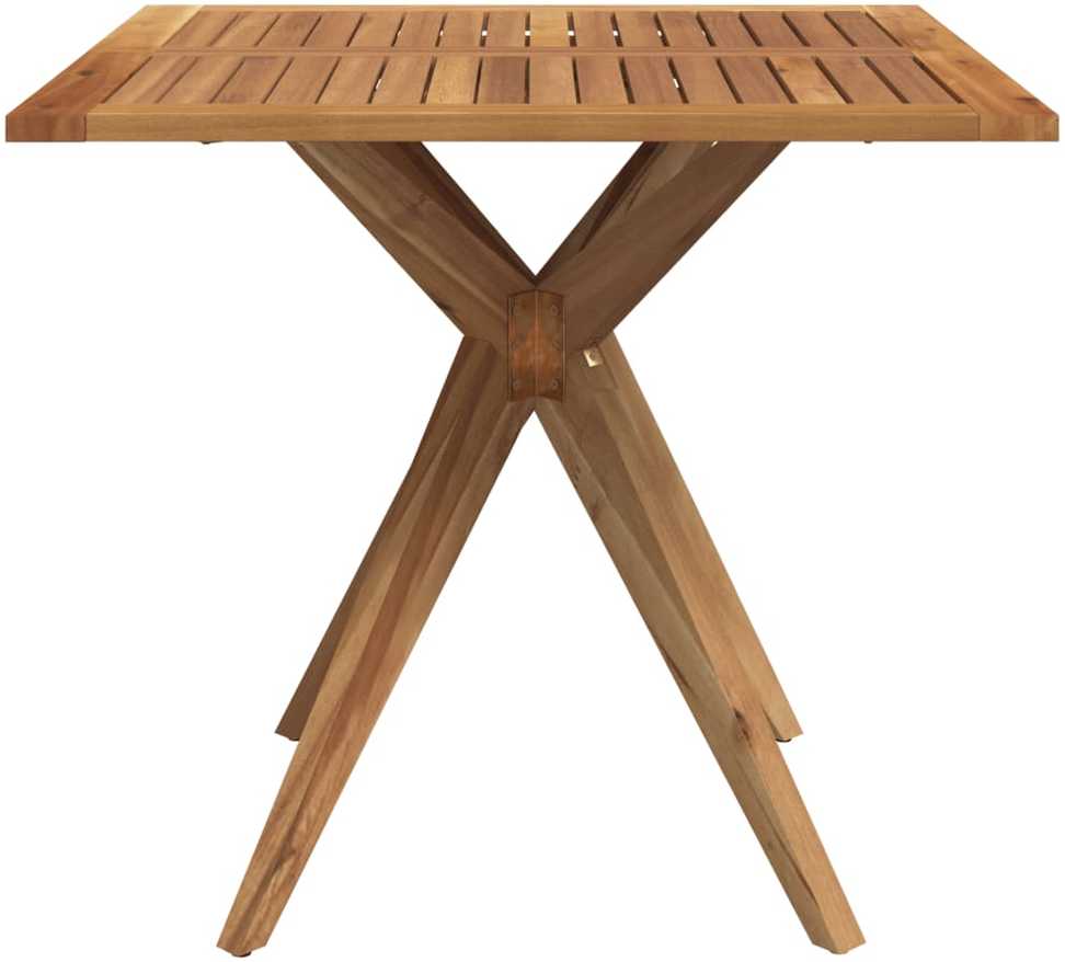 Sodo stalas, 85x85x75cm, akacijos medienos masyvas, kvadratinis