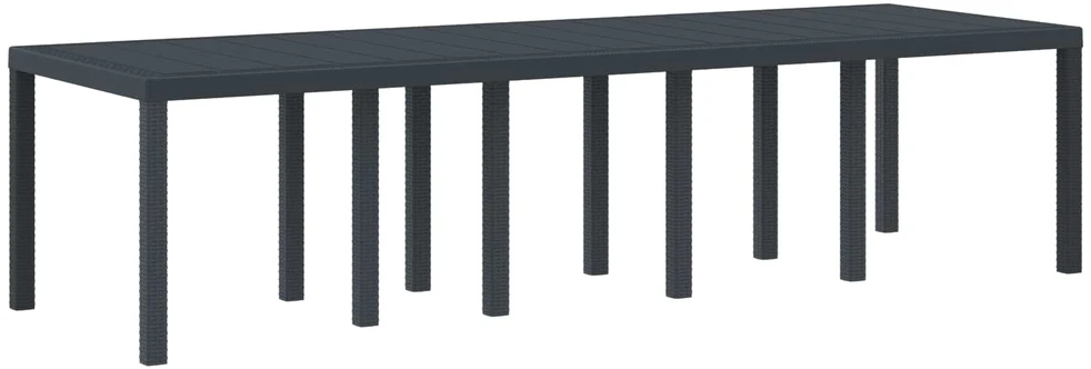 Sodo stalas Antracitas 300 x 100 x 73 cm poliratanas