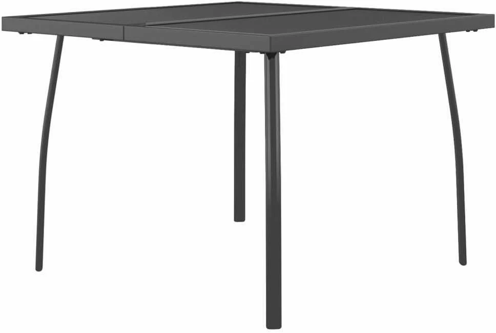Sodo stalas, antracito, 100x100x72cm, plienas, tinklelis