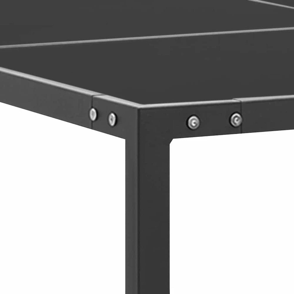 Sodo stalas, antracito, 130x130x72cm, plienas ir stiklas