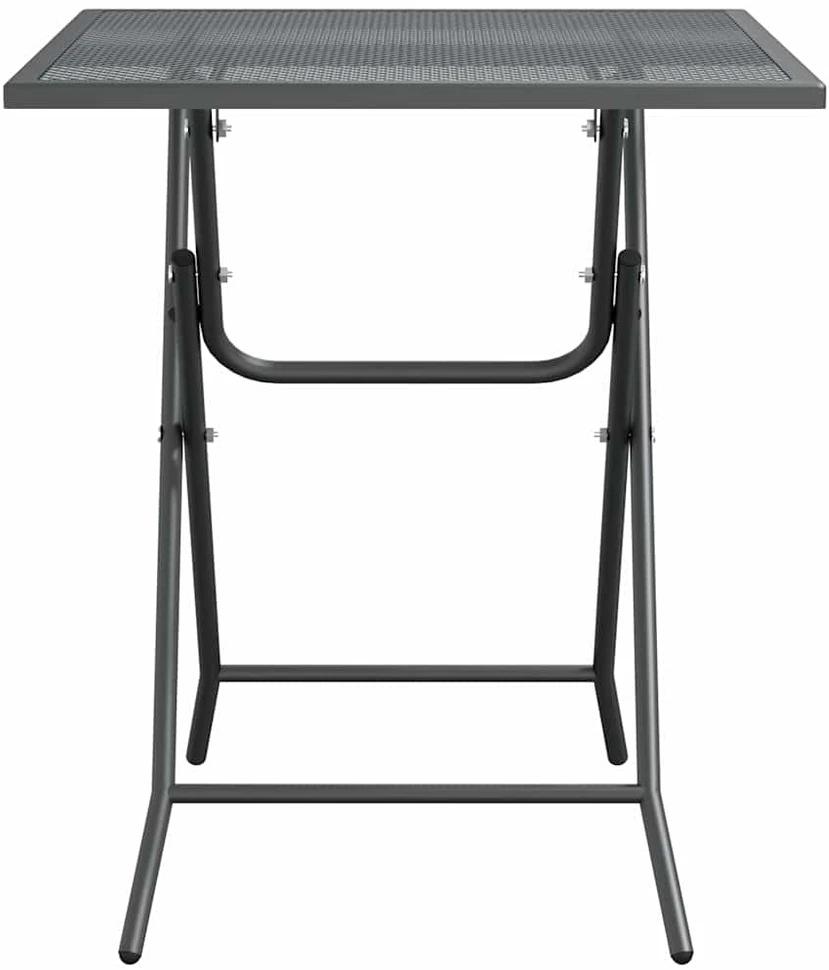 Sodo stalas, antracito, 60x60x72cm, plėsto metalo tinklelis
