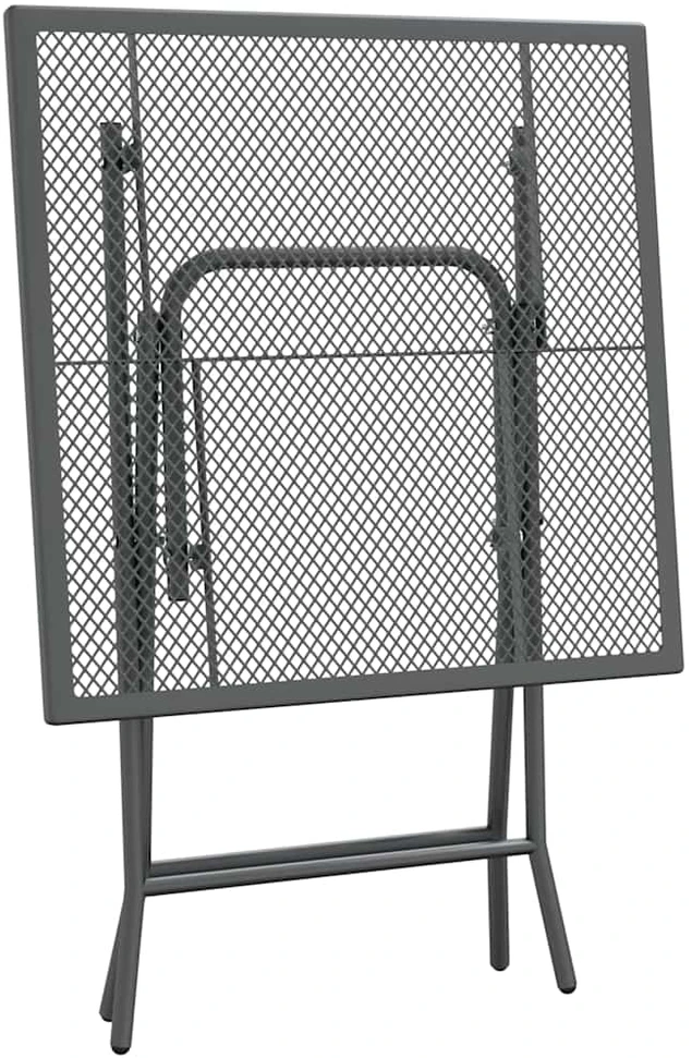 Sodo stalas, antracito, 60x60x72cm, plėsto metalo tinklelis