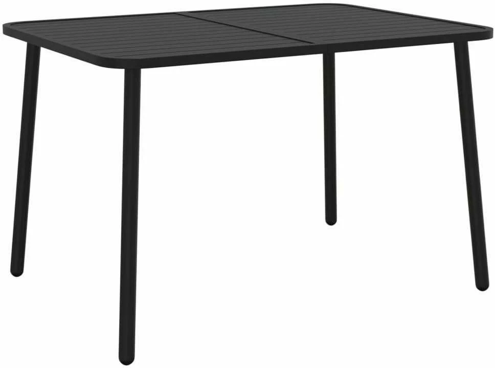 Sodo stalas, antracito spalvos, 110x80x71cm, plienas