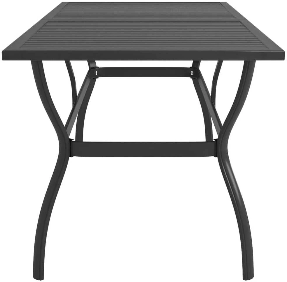 Sodo stalas, antracito spalvos, 190x80x72cm, plienas