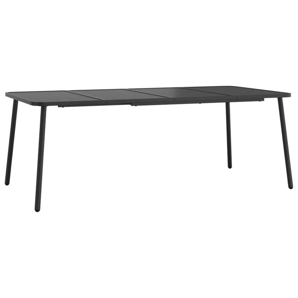 Sodo stalas, antracito spalvos, 200x100x71cm, plienas