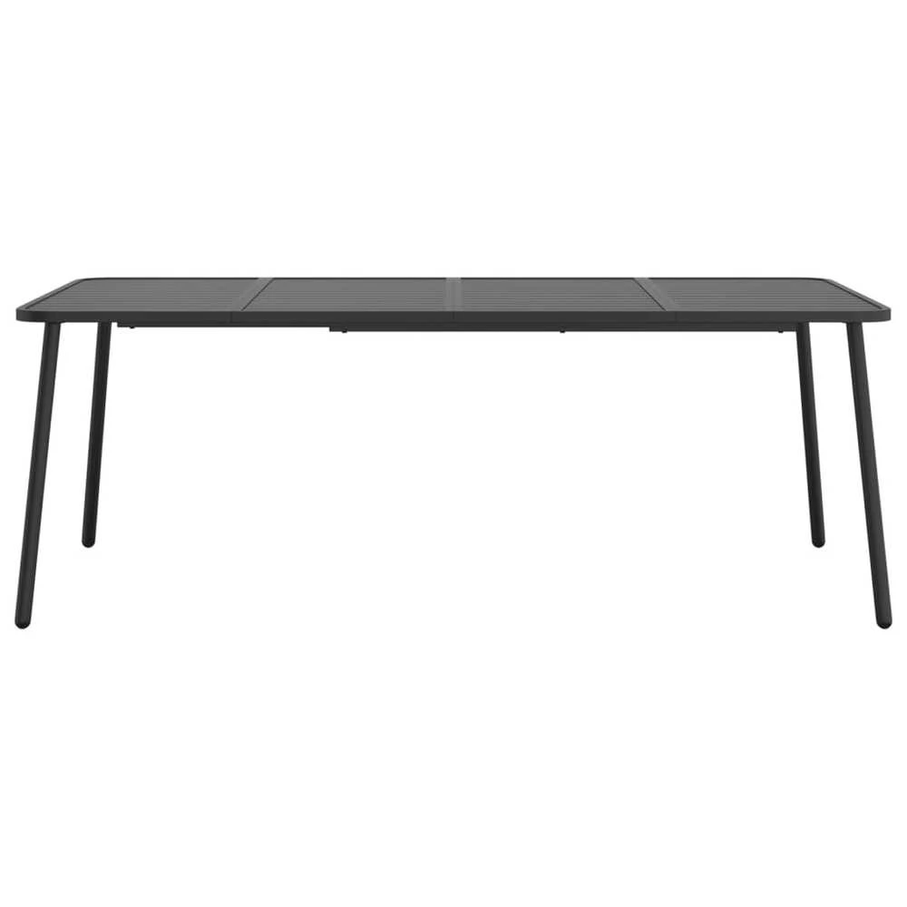 Sodo stalas, antracito spalvos, 200x100x71cm, plienas
