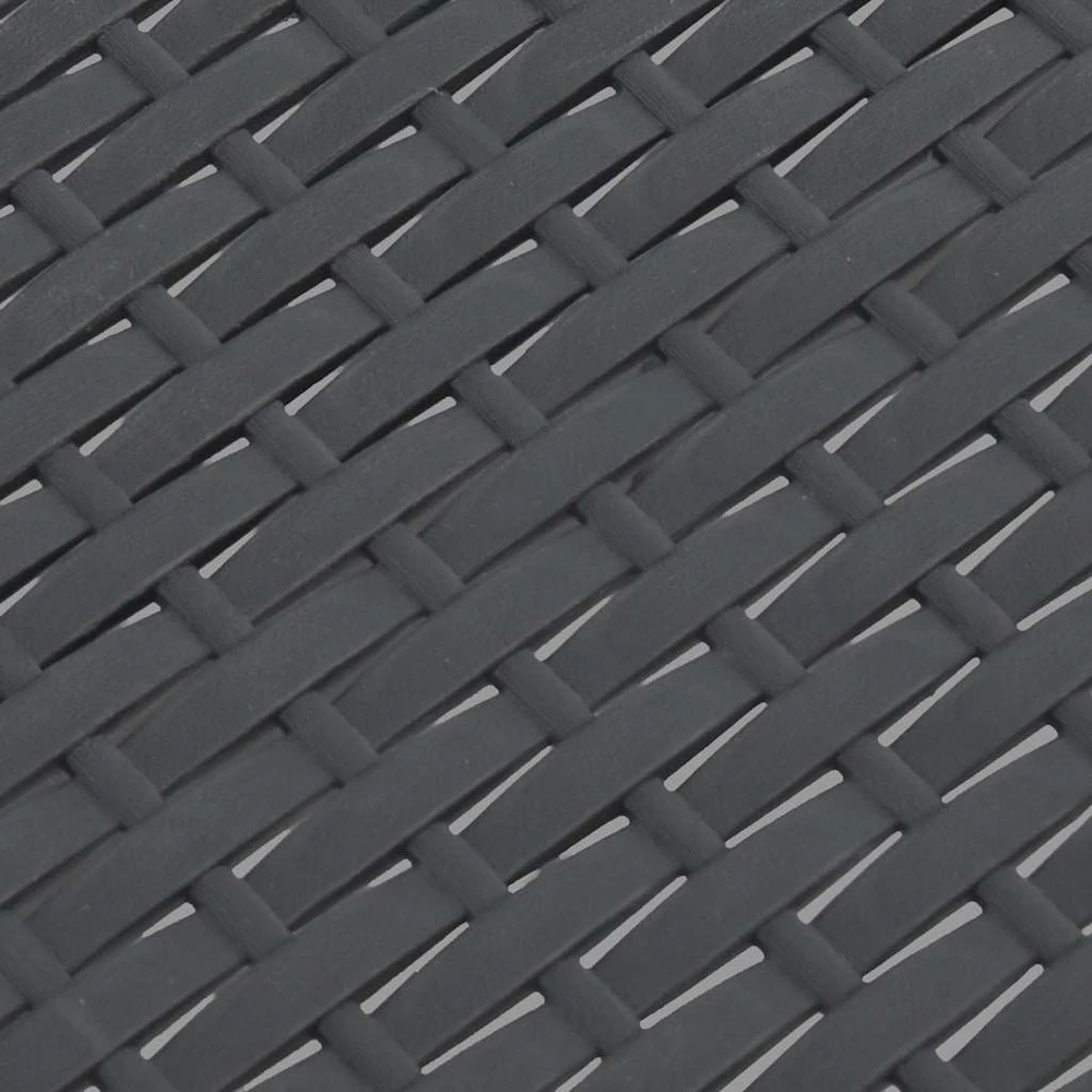 Sodo stalas, antracito spalvos, 58x58x41cm, PP ratanas