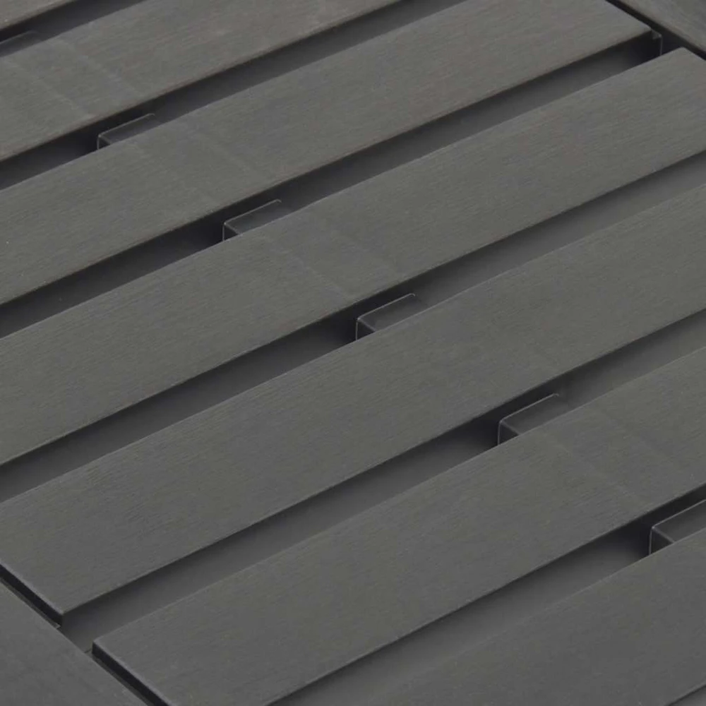 Sodo stalas, antracito spalvos, 78x55x38cm, plastikas