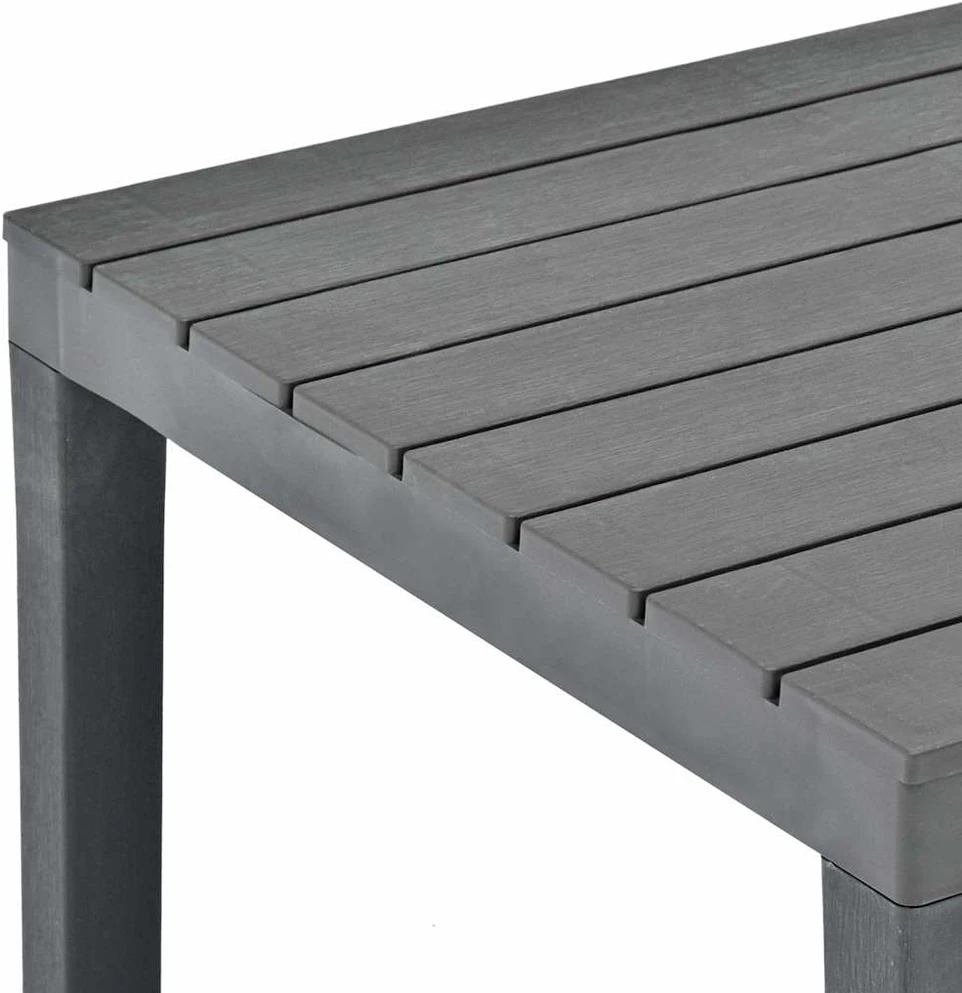 Sodo stalas, antracito spalvos, 78x78x72cm, plastikas