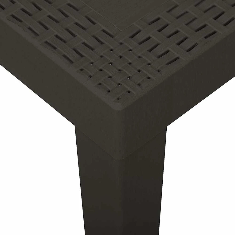 Sodo stalas, antracito spalvos, 79x65x72cm, plastikas