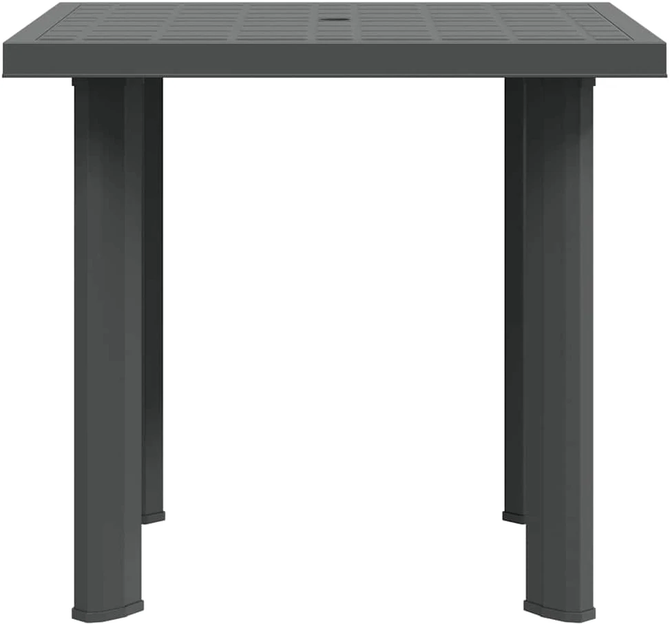 Sodo stalas, antracito spalvos, 80x75x72cm, plastikas