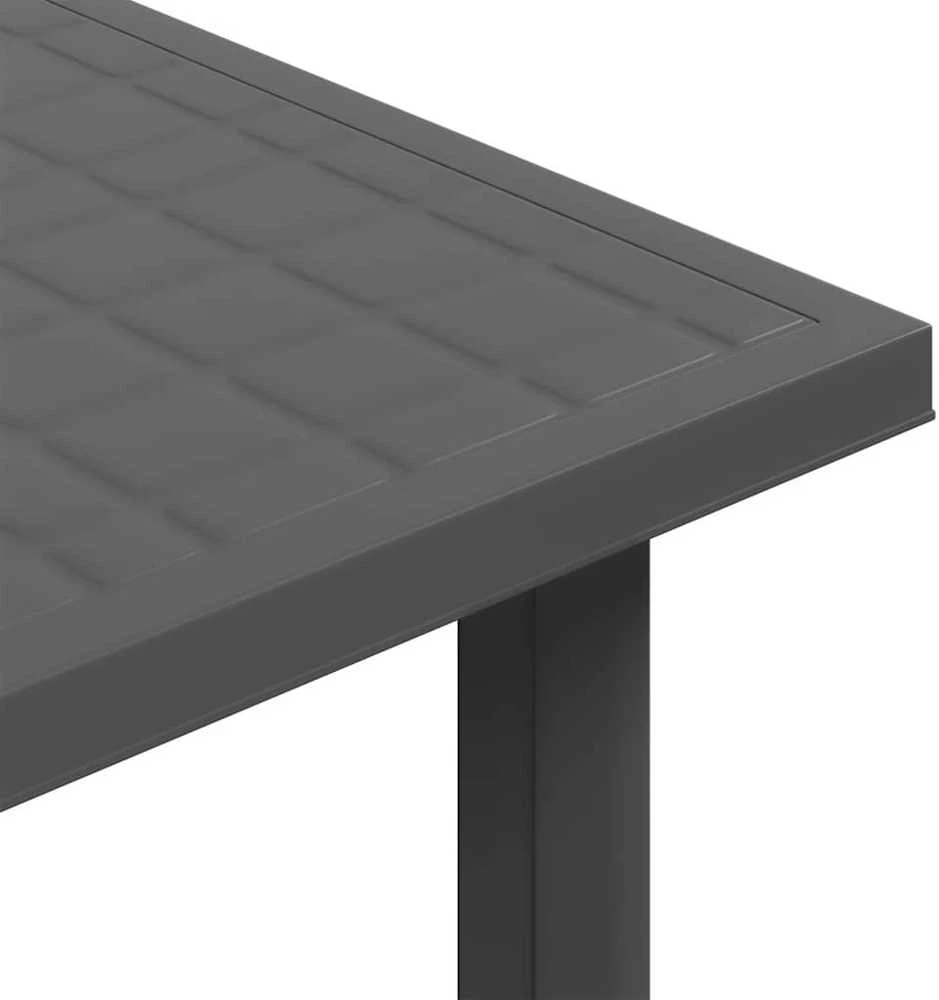 Sodo stalas, antracito spalvos, 80x75x72cm, plastikas