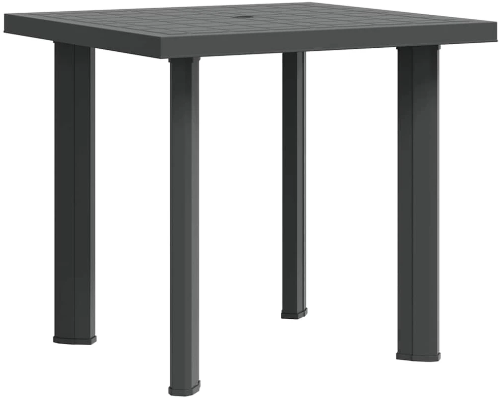 Sodo stalas, antracito spalvos, 80x75x72cm, plastikas