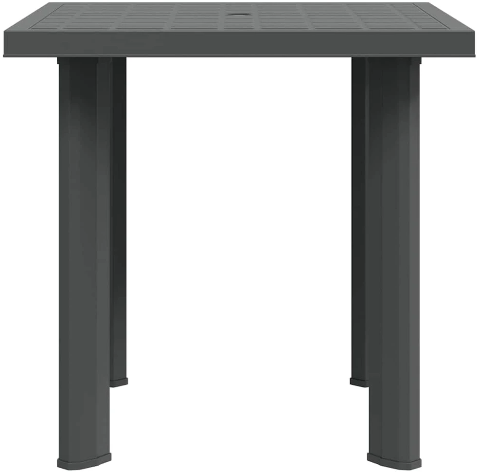 Sodo stalas, antracito spalvos, 80x75x72cm, plastikas