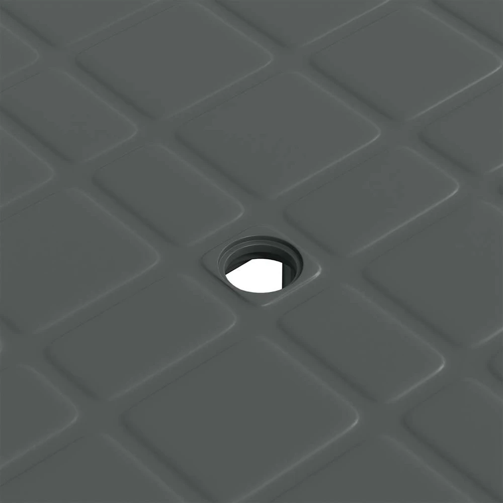 Sodo stalas, antracito spalvos, 80x75x72cm, plastikas