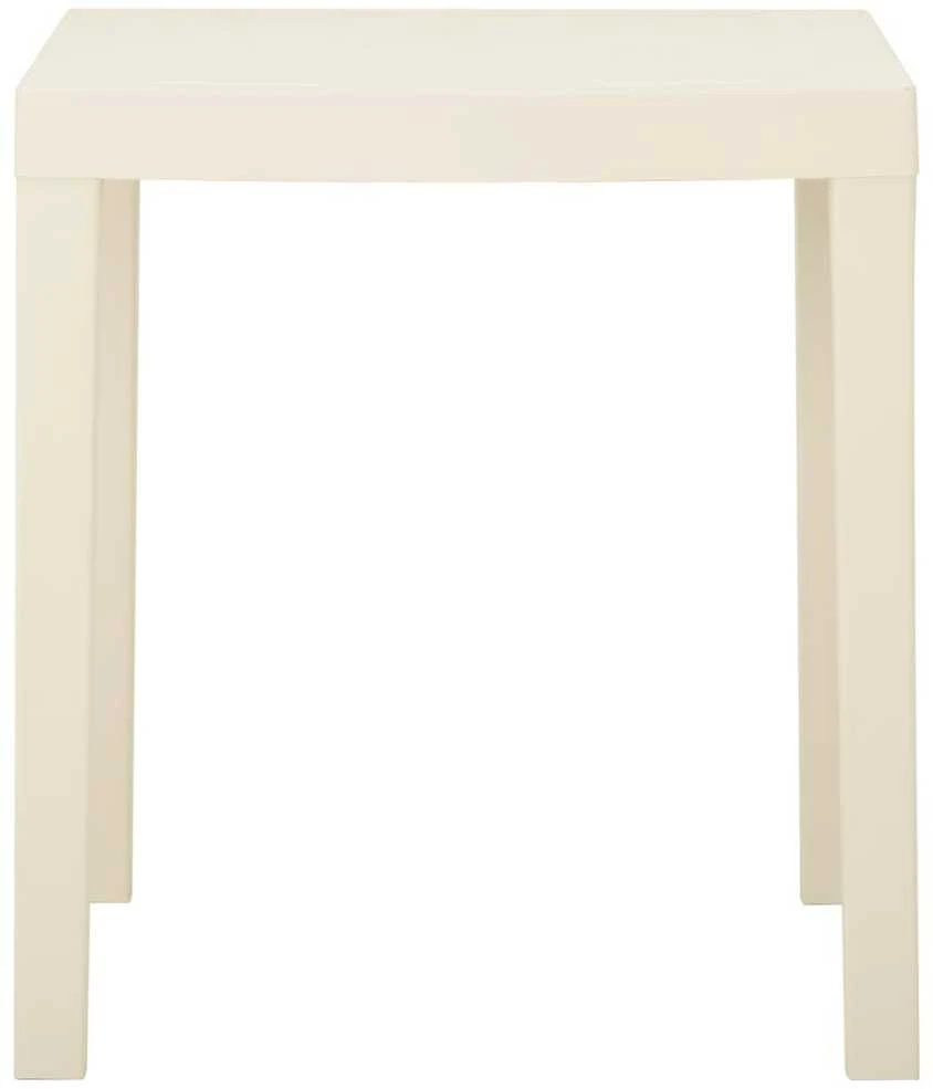 Sodo stalas, baltos spalvos, 79x65x72cm, plastikas
