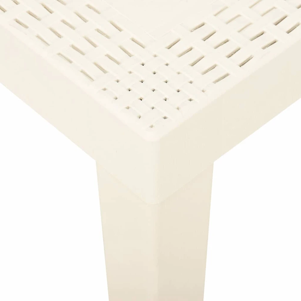 Sodo stalas, baltos spalvos, 79x65x72cm, plastikas
