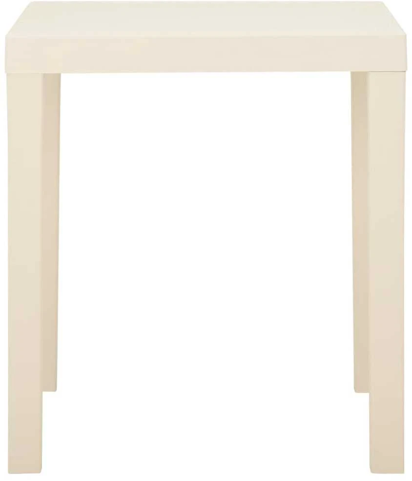 Sodo stalas, baltos spalvos, 79x65x72cm, plastikas