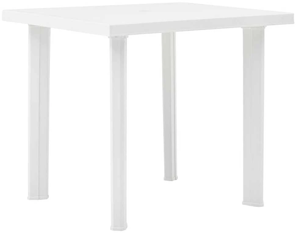 Sodo stalas, baltos spalvos, 80x75x72cm, plastikas