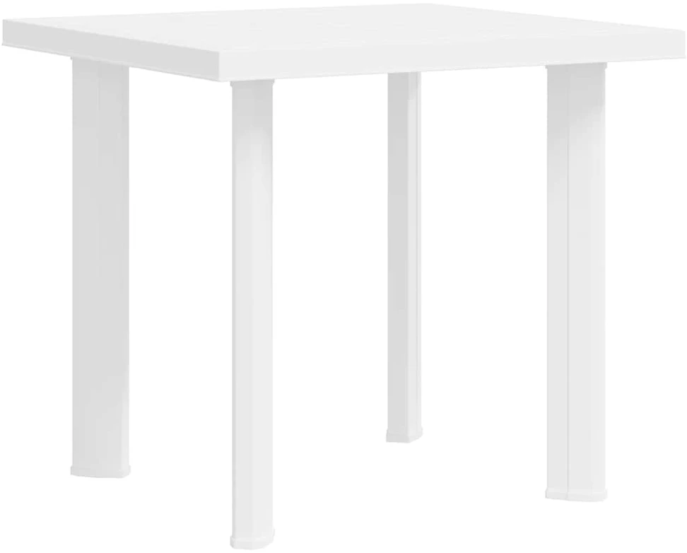 Sodo stalas, baltos spalvos, 80x75x72cm, plastikas