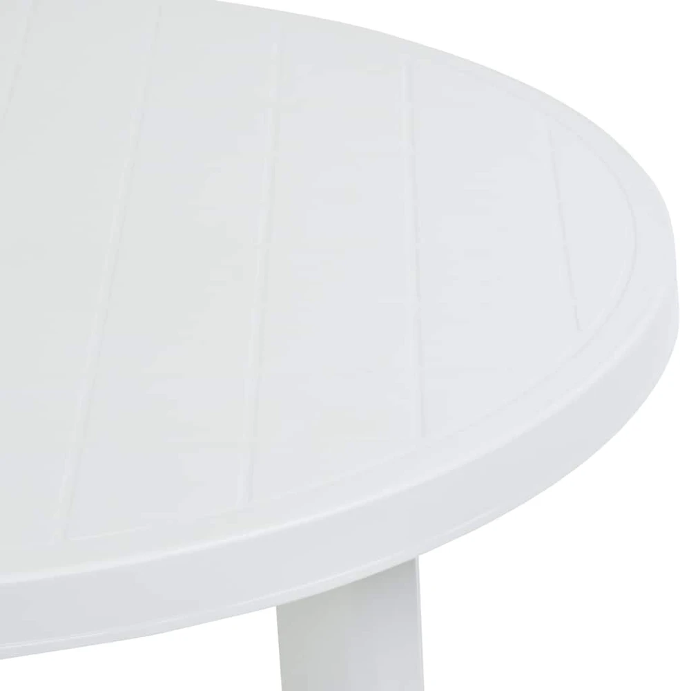 Sodo stalas, baltos spalvos, 89cm, plastikas