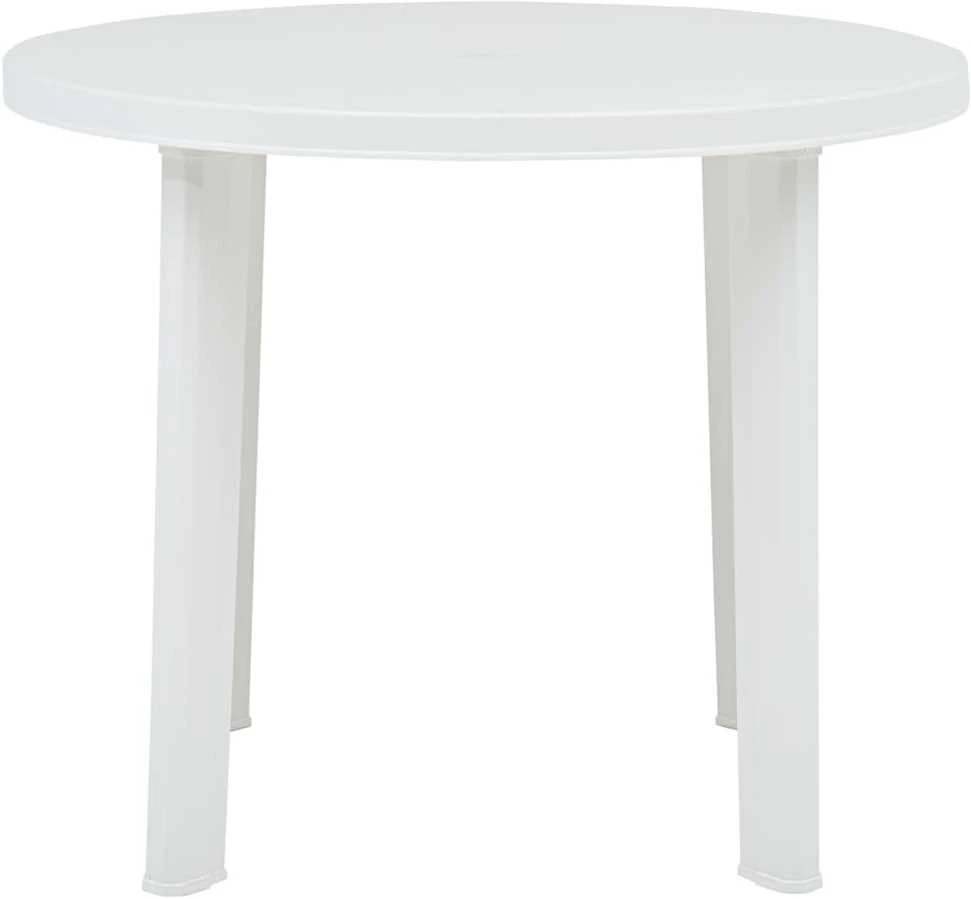 Sodo stalas, baltos spalvos, 89cm, plastikas