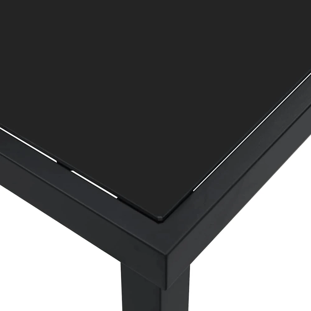 Sodo stalas Juoda 140 x 70 x 73 cm metalas