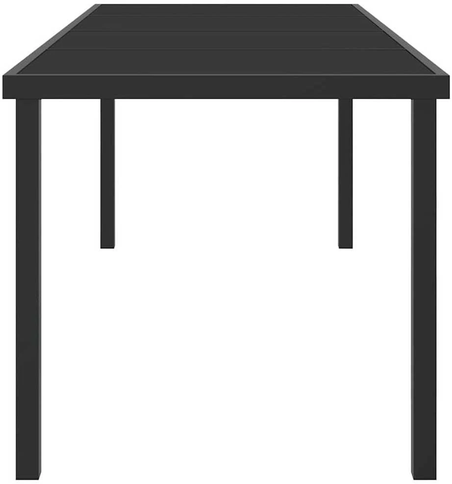 Sodo stalas Juoda 200 x 80 x 73 cm metalas