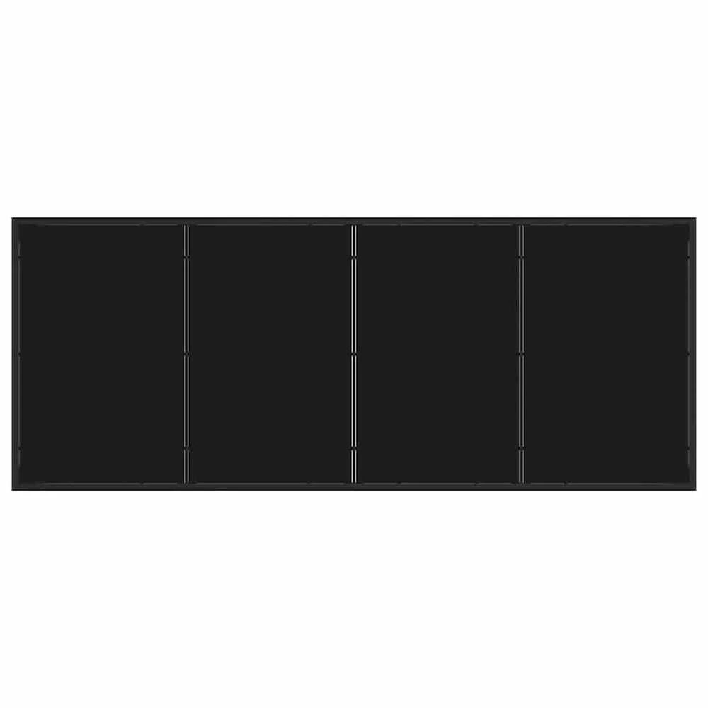 Sodo stalas Juoda 200 x 80 x 73 cm metalas