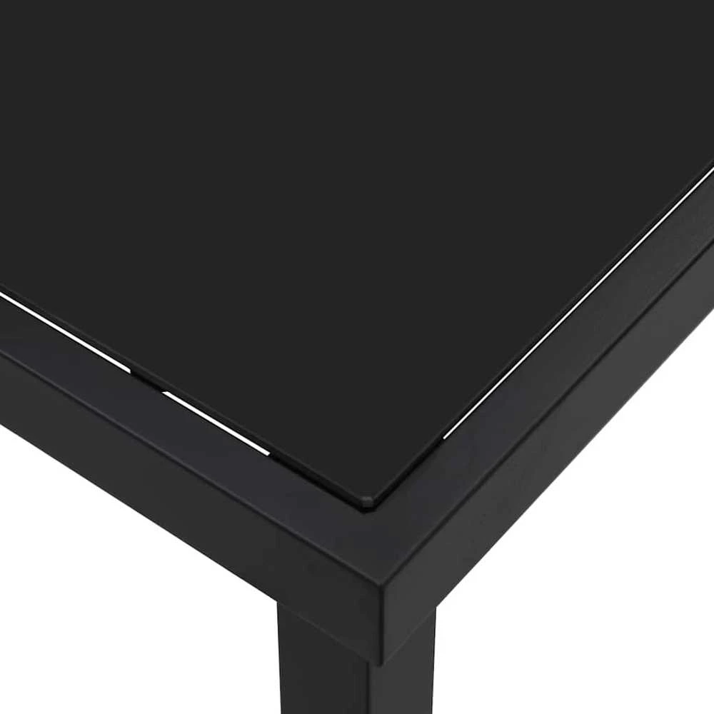 Sodo stalas Juoda 200 x 80 x 73 cm metalas