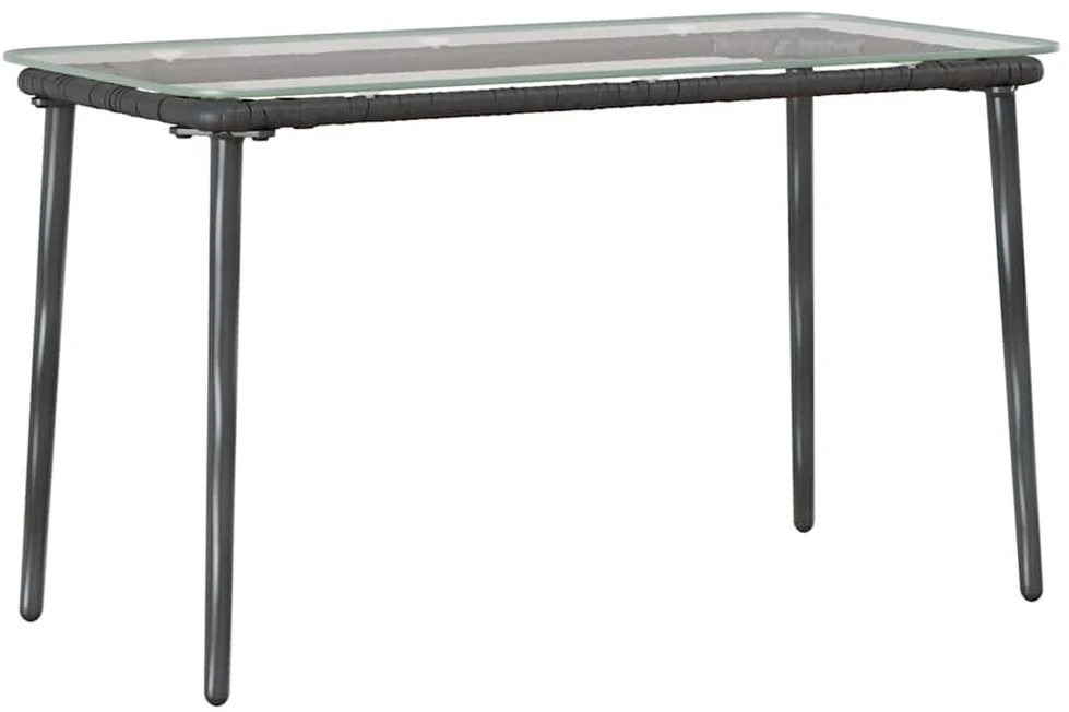 Sodo stalas Juoda 80 x 40 x 45 cm poliratanas