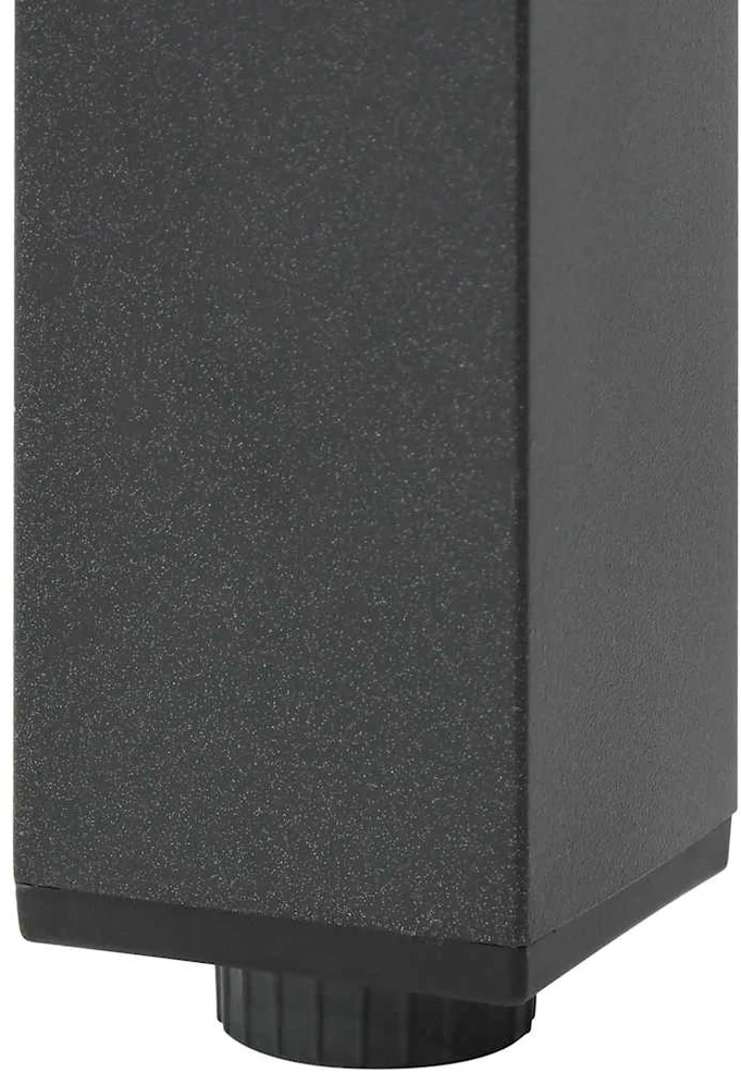 Sodo stalas, juodas, 150x90x74cm, aliuminis ir stiklas