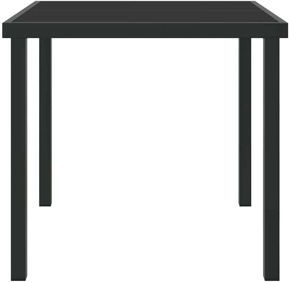 Sodo stalas Juoda 80 x 80 x 73 cm metalas