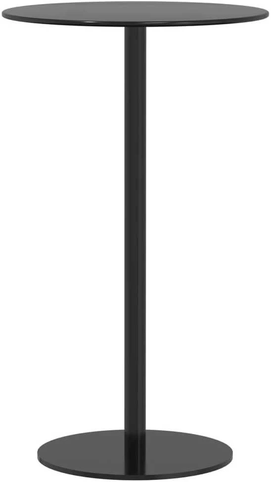 Sodo stalas, juodos spalvos, skersmuo 60x105cm, plienas