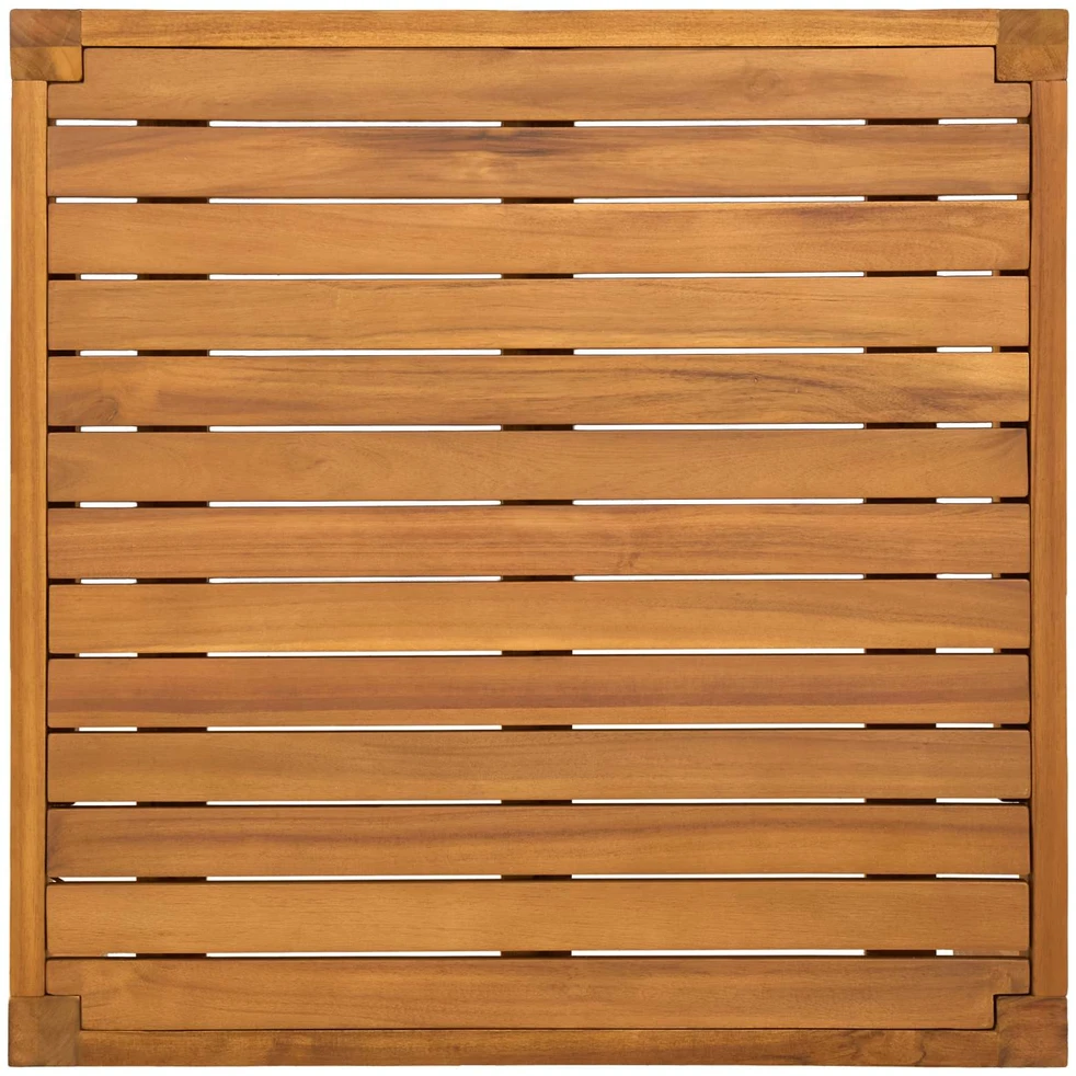 Sodo stalas Kietos akacijos mediena Natūrali 60 x 60 x 30 cm