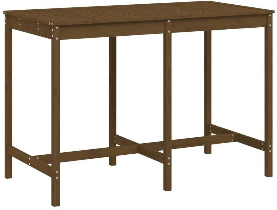 Sodo stalas, medaus rudas, 159,5x82,5x110cm, pušies masyvas